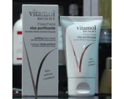 Maschera Viso Purificante con Kaolin, Mentolo ed Estratto di Avocado 40ml - Vitamol Biosoft